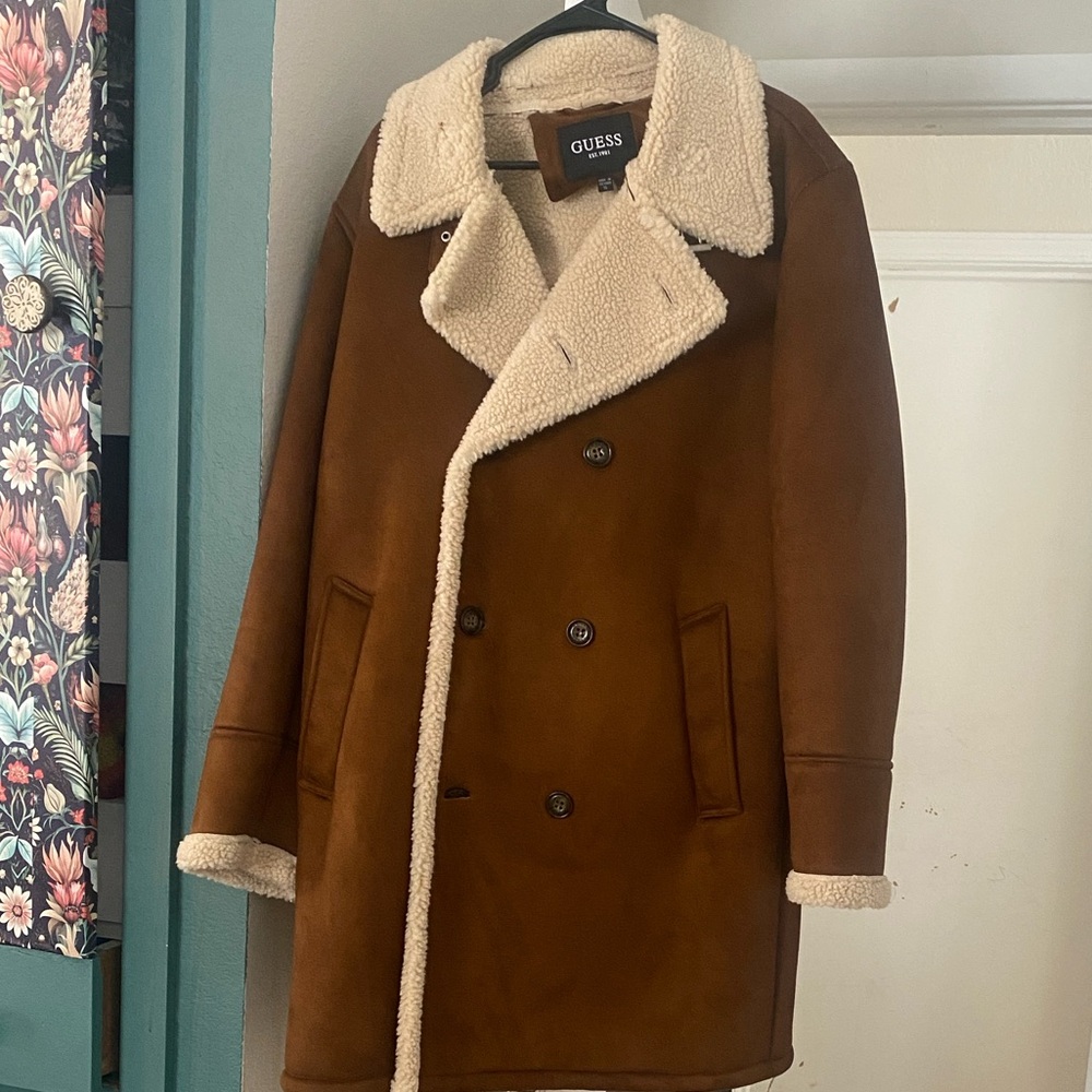 Men’s Guess Brown Shearling wool lined Jacket